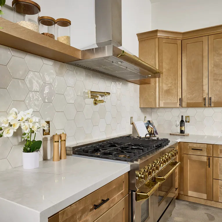 Spark - White - Glossy Arizona Tile Hex