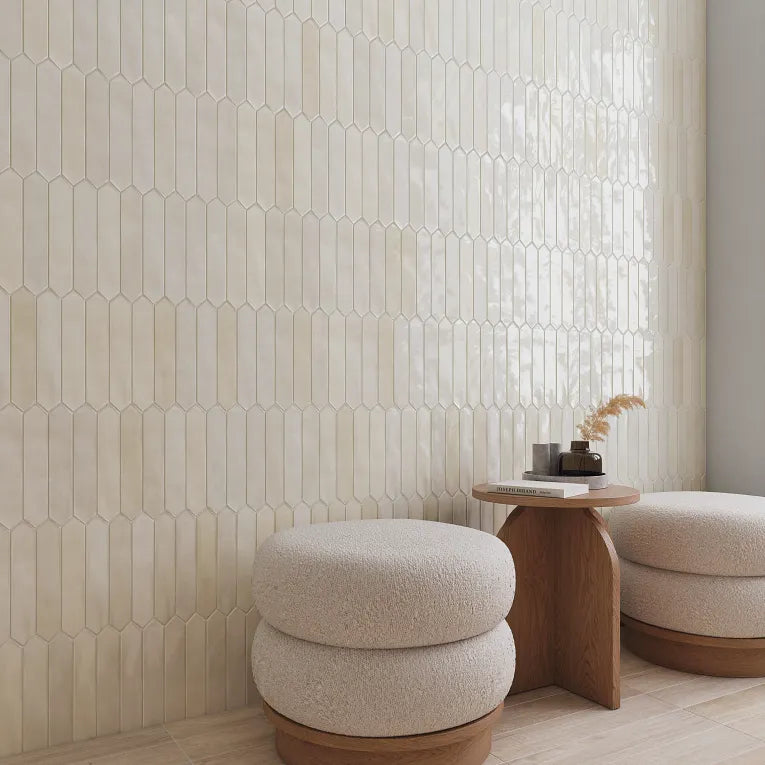 Spark - Ivory - Glossy Arizona Tile Picket 1-3/4" x 9-3/4"