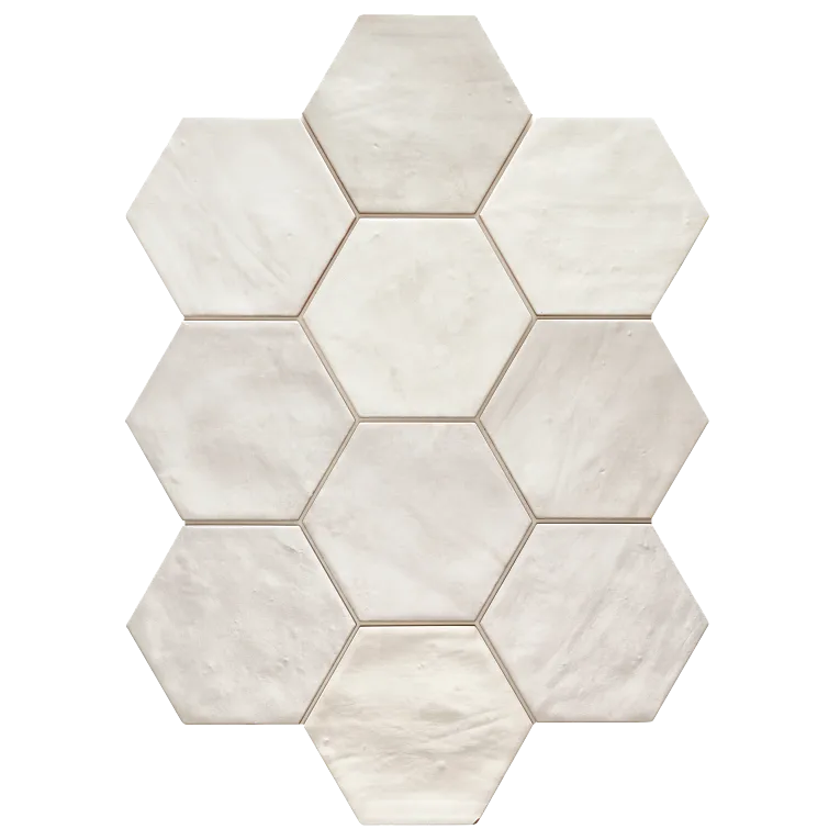 Spark - White - Matte Arizona Tile Hex 6x7