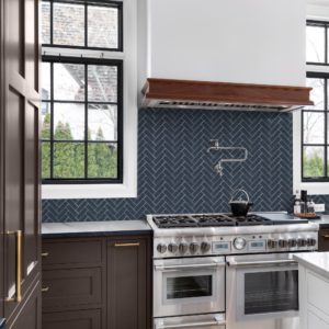 Sophia - Slate Blue Herringbone TRBC4003